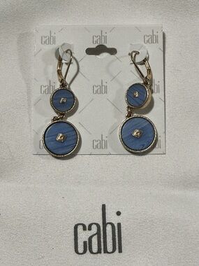 CAbi Wedgewood blue earrings like new!